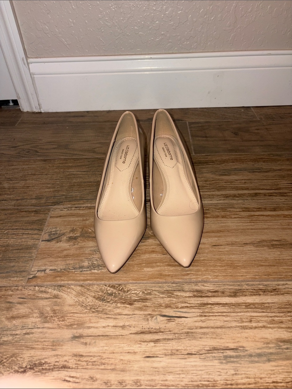 LC Lauren Conrad Beige Pointed-Toe Pumps
